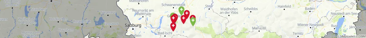 Kartenansicht für Apotheken-Notdienste in der Nähe von Grünau im Almtal (Gmunden, Oberösterreich)